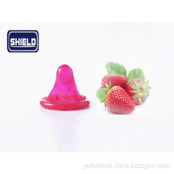 Healthy Strawberry Fruit Flavoured Condoms Long Lasting Lov